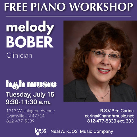 Piano Teacher Workshop - Tuesday, July 15th - Melody Bober