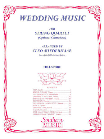 Wedding Music for String Quartet - Score - Arr. Aufderhaar