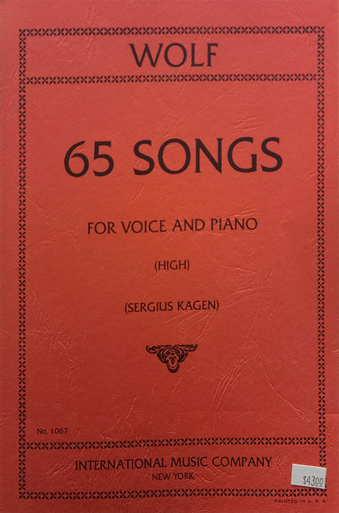 65 Songs for Voice and Piano - Vocal - Wolf/Kagen