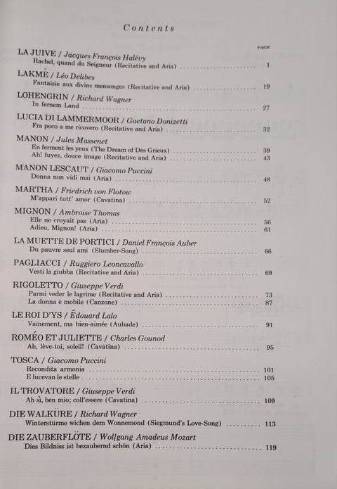 Schirmer's Singer's Library - Arias for Vocal
