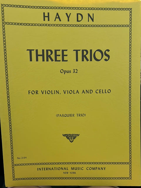Three Trios, Opus 32 (Pasquire Trio) - Violin, Viola, & Cello - Haydn
