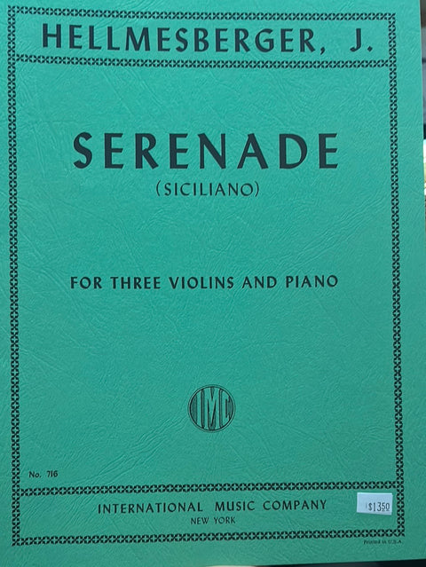 Serenade for Three Violins and Piano - J. Hellmesberger
