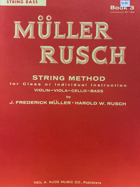 Müller-Rusch String Method Book 3 - Violin