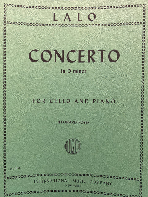 Concerto in D minor - Cello - Lalo / Rose