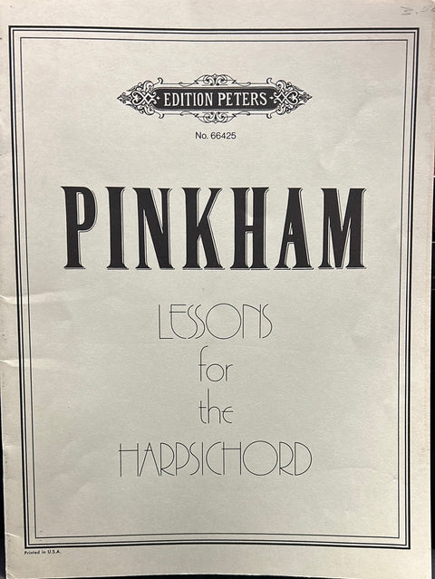 Lessons for the Harpsichord - Pinkham