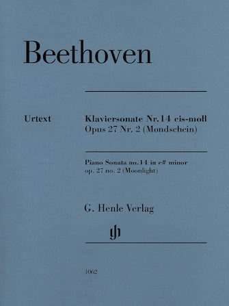 Piano Sonata No. 14 in C-sharp minor, Op. 27, No. 2 (Moonlight) - BeethovenSeries: Henle Music Folios Publisher: Henle Urtext Edition