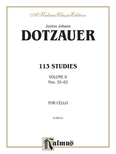 113 Studies for the Cello - Dotzauer