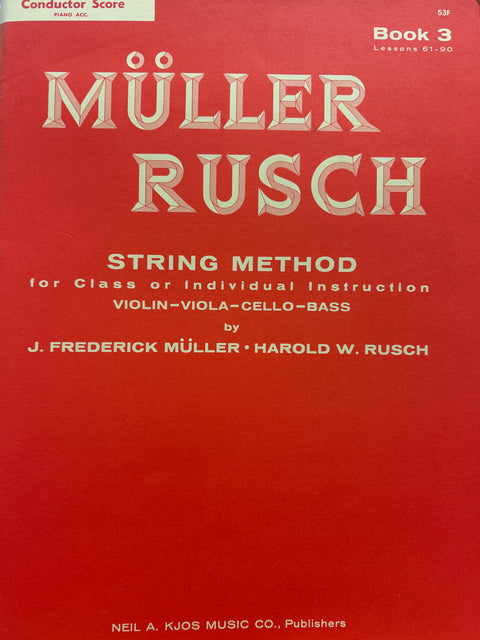 Müller-Rusch String Method Book 3 - Violin