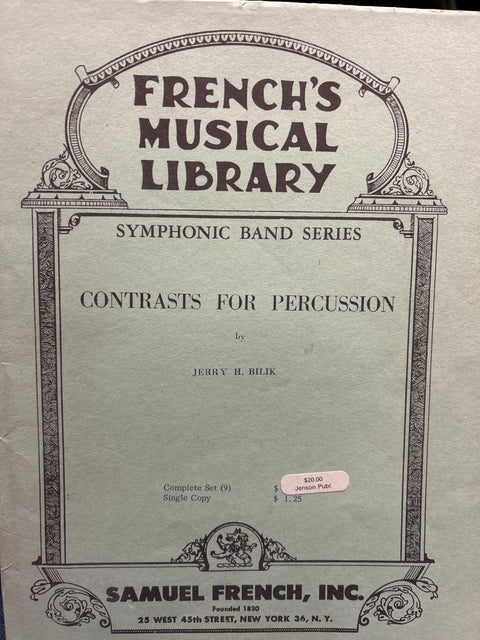 Contrasts for Percussion - Symphonic Band Series - Bilik