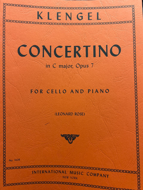 Concertino in C Major, Op. 7 - Cello - J. Klengel