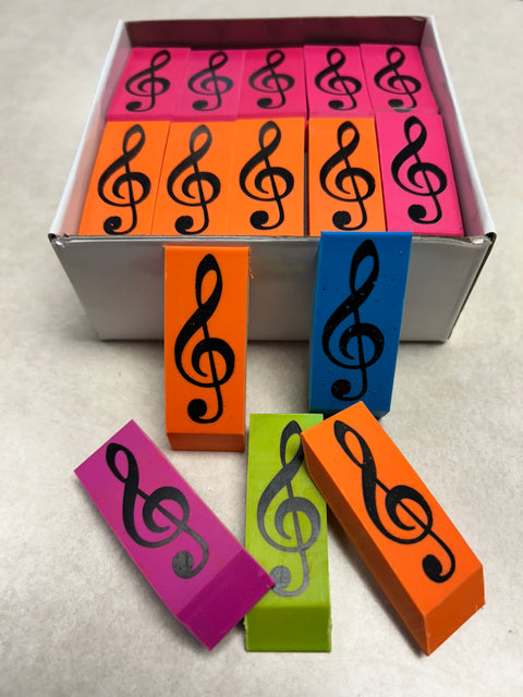 Treble Clef Erasers