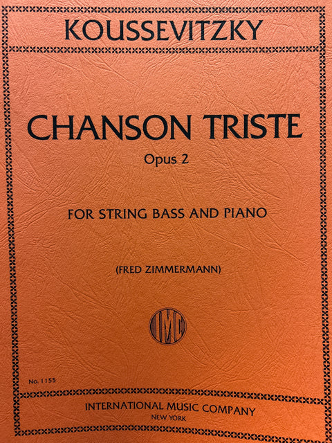 Chanson Triste, Op. 2 - String Bass - Koussevitzky
