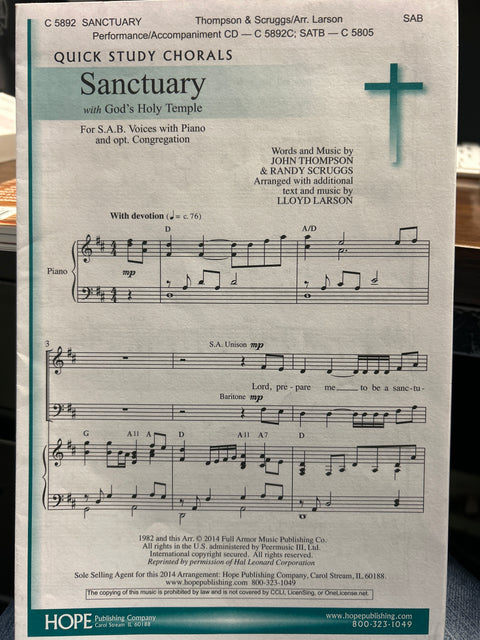 Sanctuary - SAB - Thompson / Scruggs / Larson