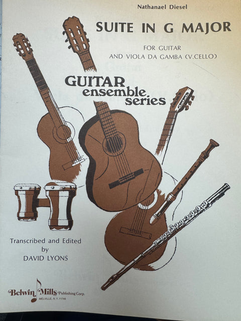 Guitar Ensemble Series: Suite in G Major for Guitar/Viola Da Gamba (v. Cello) - Nathanael Diesel