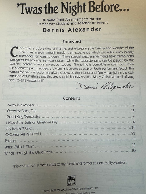 'Twas the Night Before...