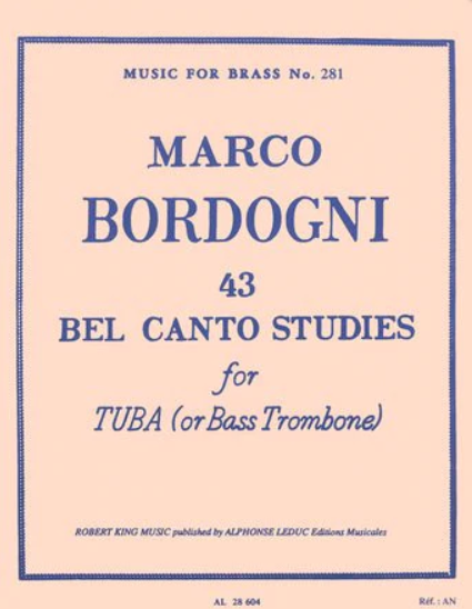 43 Bel Canto Studies for Tuba (or Bass Trombone) - No. 281 - Bordogni