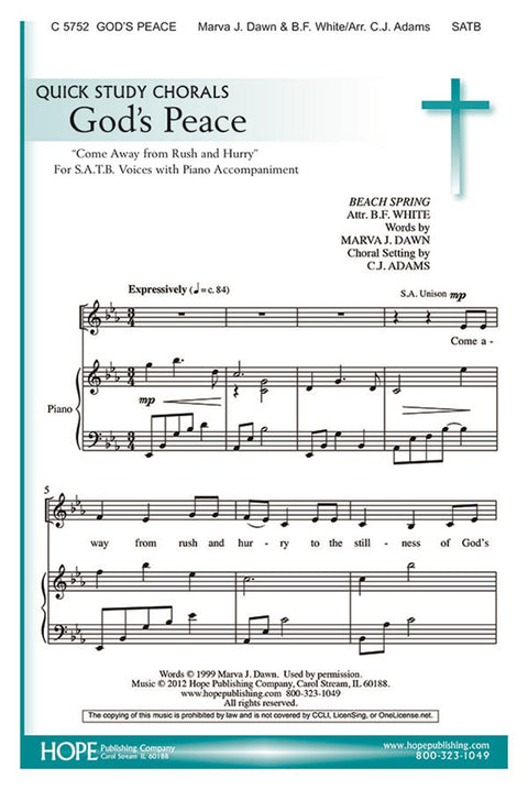 God's Peace - SAB - White / Dawn / Adams