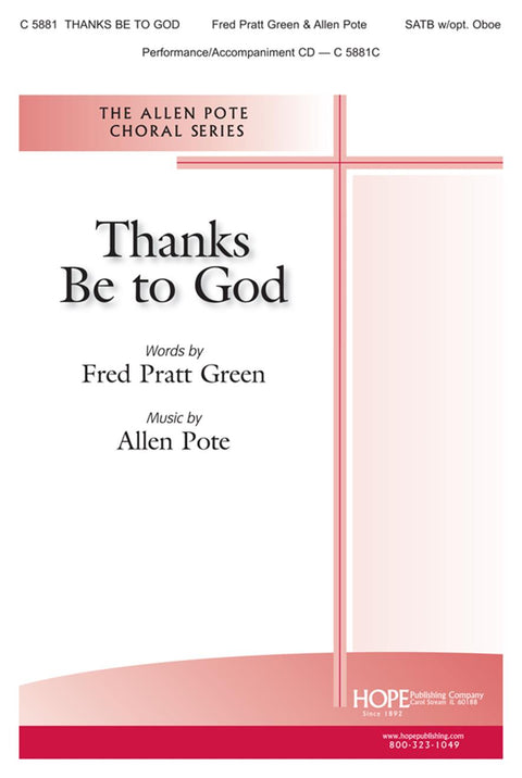 Thanks be to God - SATB - Green / Pote