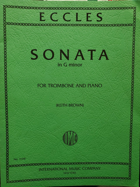 Sonata in G minor for Trombone - Eccles