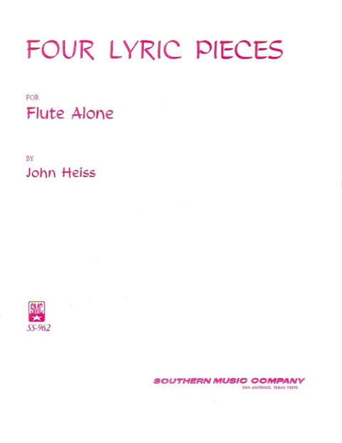 Four Lyric Pieces for Flute Alone - Heiss*