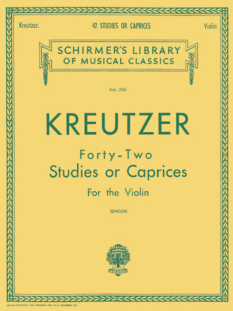 Forty-Two Studies or Caprices for the Violin - Kreutzer