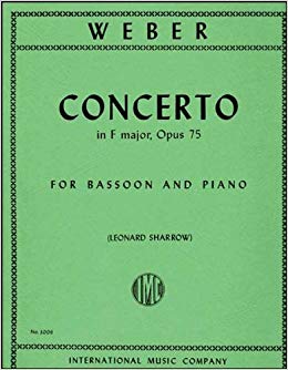 Concerto in F Major, Opus 75 for Bassoon - Weber/Sharrow