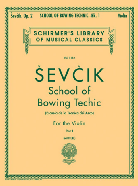 School of Bowing Technic for the Violin, Op. 2 - Part 1 - Ševčik
