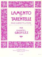 Lamento et Tarentelle - Clarinet - Grovlez