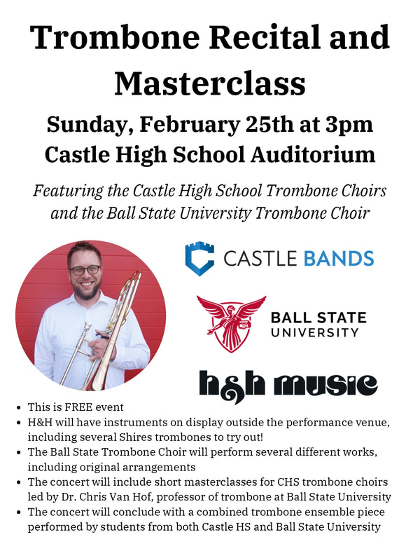 FREE Trombone Recital and Masterclass - Sunday, February 25th