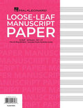 Standard Loose Leaf Manuscript Paper (Pink Cover)