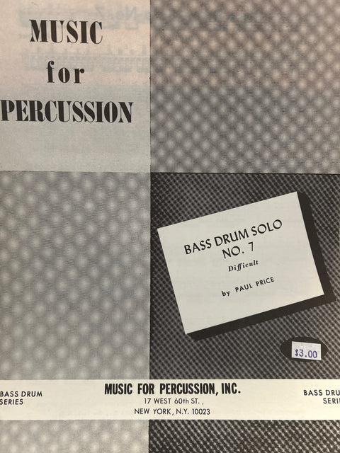 Bass Drum Solo No. 7 - Difficult - Price