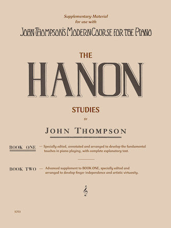 Hanon Studies, Book One - Piano - Thompson