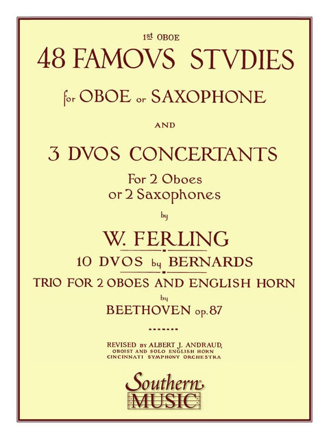 48 Famous Studies for Oboe or Saxophone, Op. 31 - Ferling/Andraud