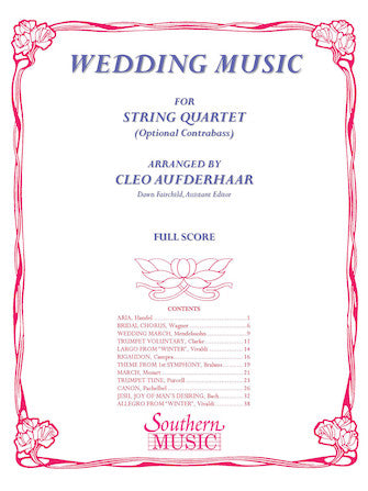 Wedding Music for String Quartet - Score - Arr. Aufderhaar