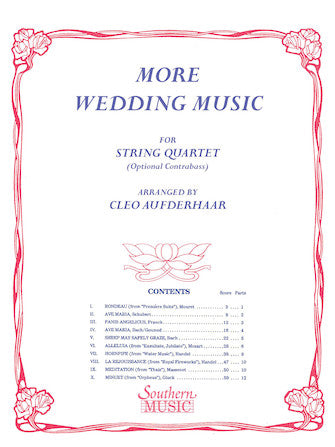 More Wedding Music for String Quartet - Arr. Aufderhaar