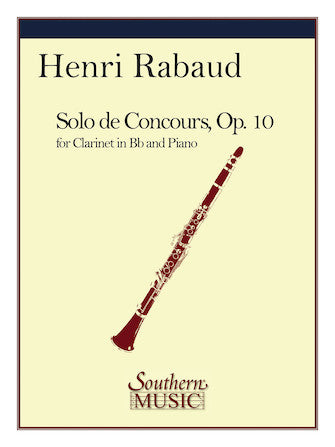 Solo De Concours, Op. 10 - Clarinet - Rabaud