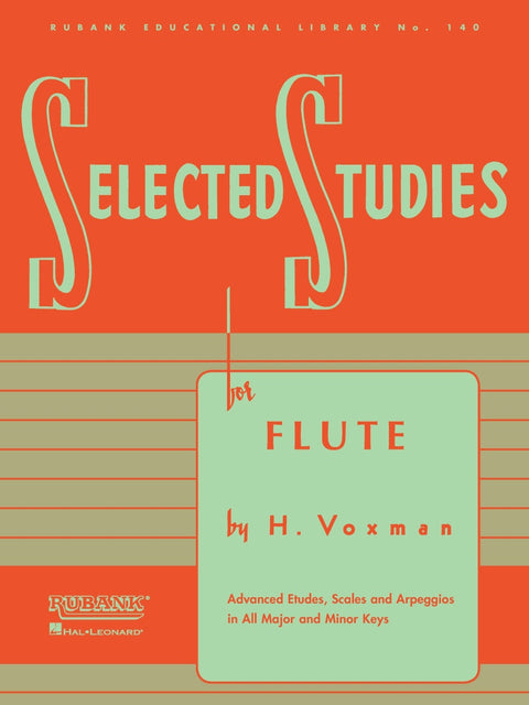 Rubank Educational Library No. 140 - Selected Studies for Flute - Voxman