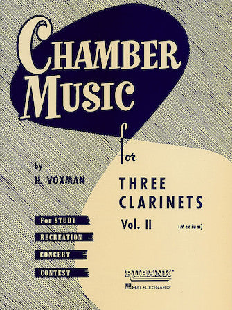 Chamber Music for Three Clarinets, Vol. II - Voxman