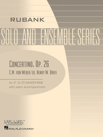Concertino Op. 26 - Alto Saxophone - Weber / Davis