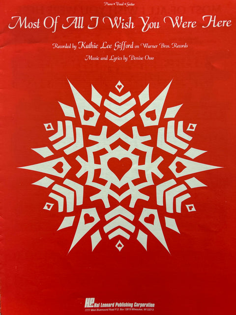 Most of All I Wish You Were Here - Piano / Vocal / Guitar - Gifford / Osso