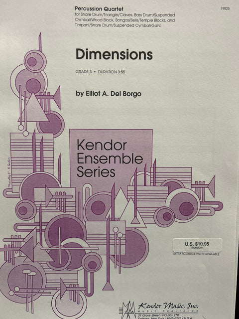 Dimensions - Grade 3 - Percussion Quartet - Del Borgo