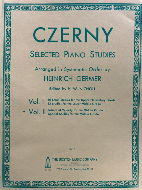 Selected Piano Studies – Czerny