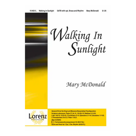 Walking in Sunlight - SATB - McDonald