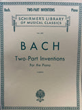 Two-Part Inventions for Piano - Piano - Bach / Schirmer / Czerny