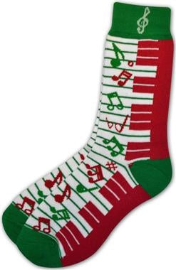 Holiday Keyboard Music Note Socks