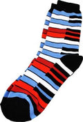Socks - Keyboard Blue Rainbow Ladies 9-11