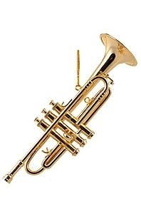 Mini Trumpet Ornament 4.5"