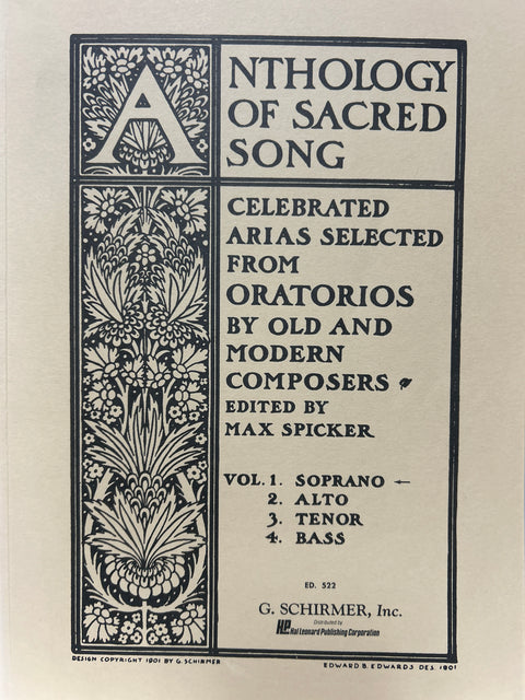 Anthology of Sacred Song - Vocal - H & H Music