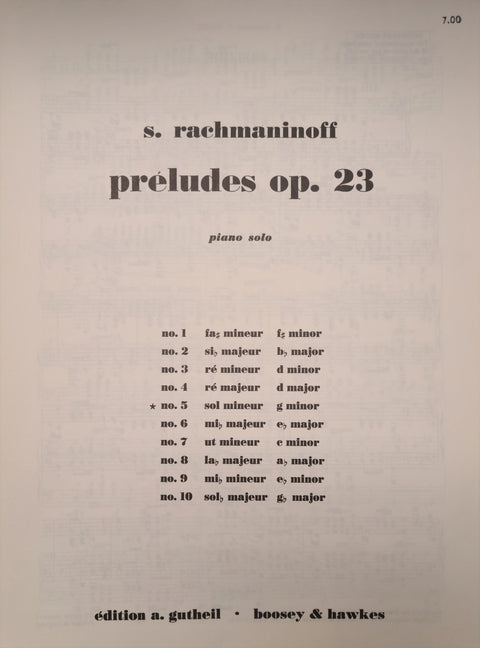 Prelude in G minor, Op. 23, No. 5 - Rachmaninoff