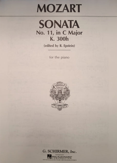 Sonata No. 11 in A Major K300H - Mozart/Epstein